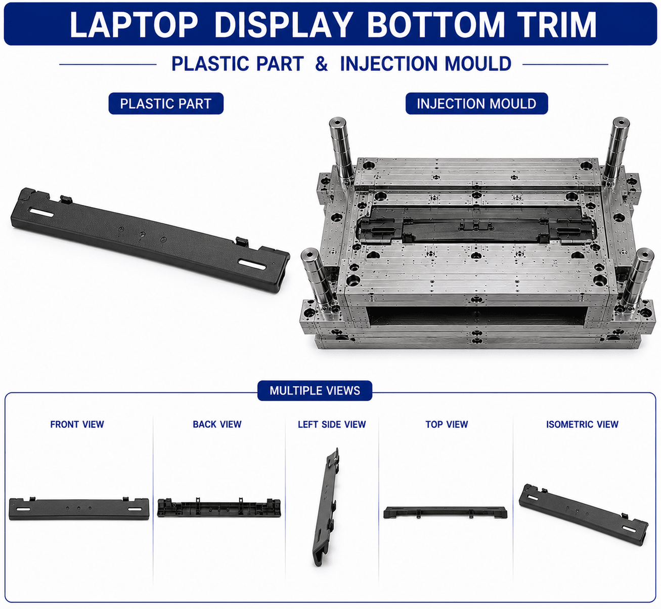 Laptop Plastic Display Bottom Trim